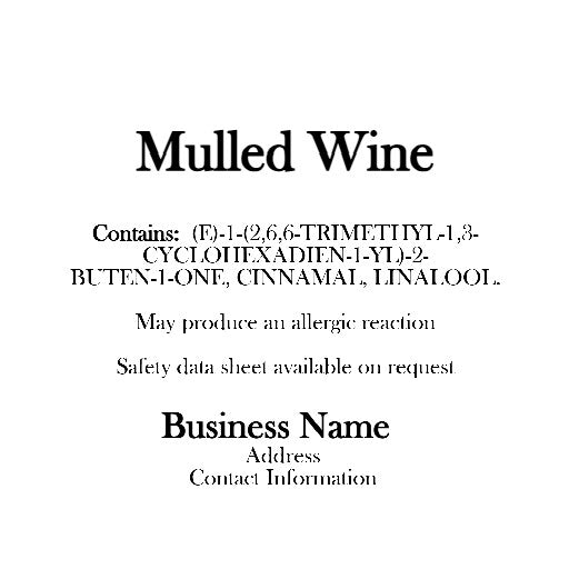 UK Compliant Safety Labels, CLP Labels for Wax Melts