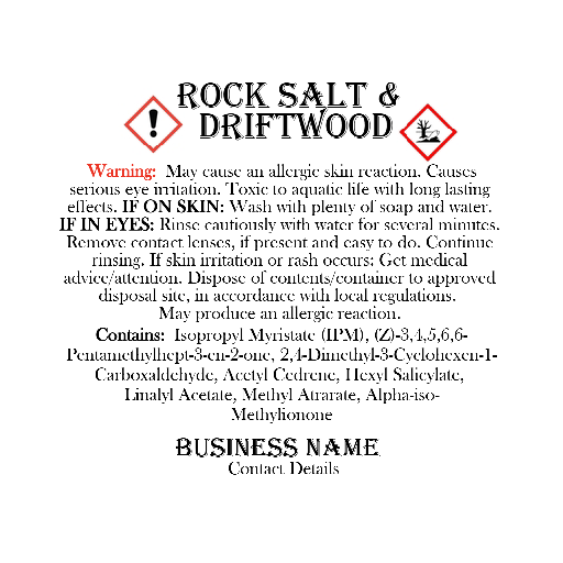 UK Compliant Safety Labels, CLP Labels for Wax Melts