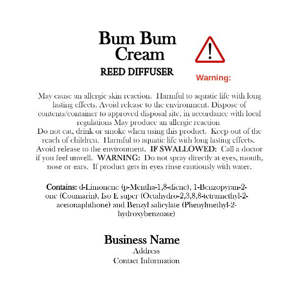 CLP Labels For Room Spray