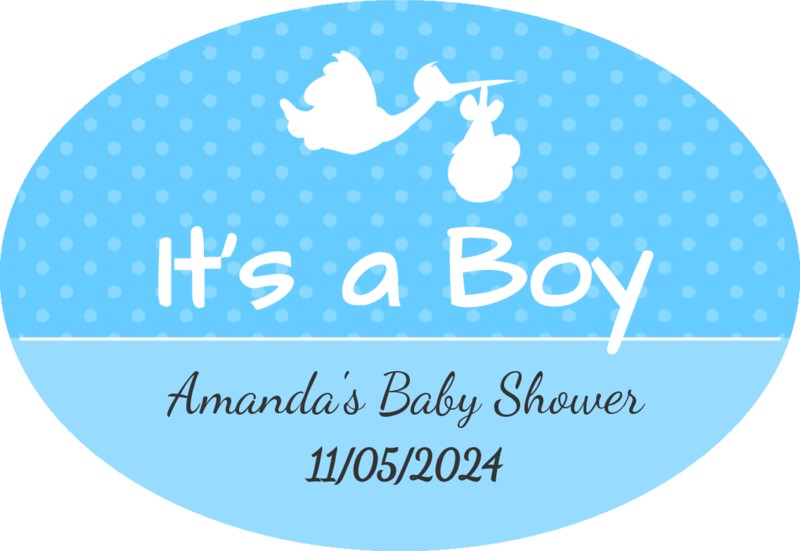 Baby Boy and Baby Girl Shower Stickers