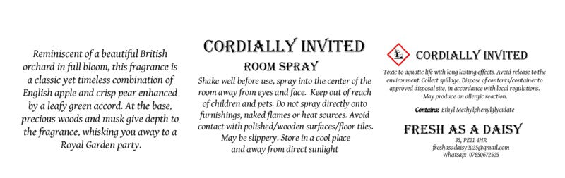 UK Compliant Safety CLP Labels For Room Spray